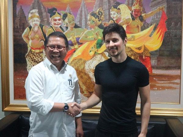 Rudiantara and Pavel Durov