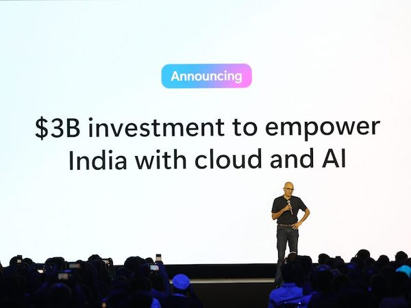 Microsoft to invest US$3b in AI infrastructure ecosystem in India