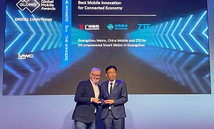 MWC23: ZTE's Bai Gang celebrates GLOMO win